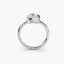 Radiant cut diamond bezel setting solitaire engagement ring in white gold