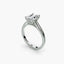 Solitaire platinum ring with a center diamond 