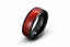 Red tungsten ring mens