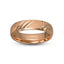 Rose gold ring brushed finish domed style diagonal design polished edges 6mm with 'IVANOV' branding on a white background