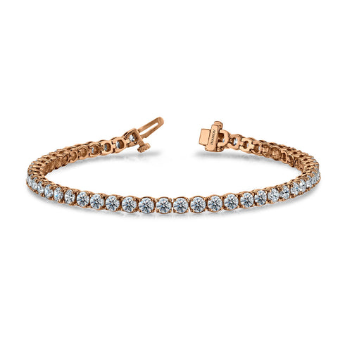 14k rose gold diamond tennis bracelet