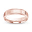Rose gold ring polished mill-grained 6mm with 'IVANOV' branding on a white background