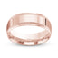 Rose gold ring polished mill-grained 8mm with 'IVANOV' engraving on a white background