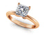 Solitaire Princess engagement ring 14k rose gold