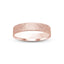 Rose gold ring flap finish flat style 4mm width with 'IVANOV' branding on a white background