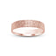 Rose gold ring scratched finish flat style 4mm with 'IVANOV' branding on a white background