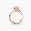 Rose gold solitaire ring with a center diamond 