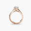 Rose gold solitaire ring with a center diamond 
