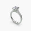 Round diamond ring on a white background