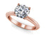 14k rose gold round diamond solitaire engagement ring