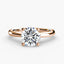 The Solvane round brilliant cut diamond classic solitaire engagement ring in rose gold