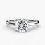 The Solvane round brilliant cut diamond classic solitaire engagement ring in white gold
