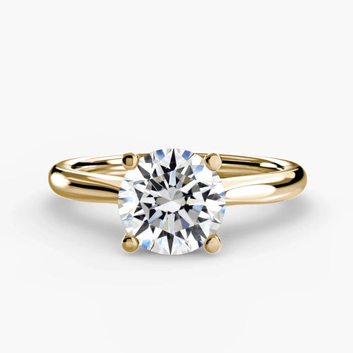 The Solvane - Round Lab Diamond Classic Solitaire Engagement Ring