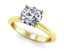 14k yellow gold round diamond solitaire ring