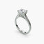 Solitaire diamond ring on a white background