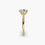 Solitaire gold ring with a radiant diamond