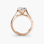 Rose gold solitaire ring with a center diamond
