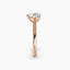 Rose gold solitaire ring with a diamond 
