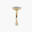 Solitaire gold ring with a marquise diamond 