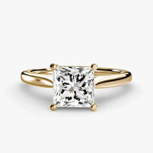 The Alunara - Classic Princess Cut Diamond Solitaire Engagement Ring