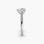 Solitaire diamond ring platinum color