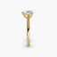 Solitaire gold ring with a center diamond