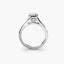 Solitaire diamond ring in platinum color