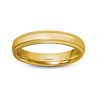 Stavros - 14k Solid Gold Men's Wedding Band 4mm
