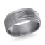 The Duskline tantalum men's wedding band with brushed finish and multiple groove design 9mm width