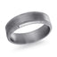 The Arclight tantalum men's wedding band with brushed center finish and mill grain beveled edges 7mm width