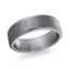 The Abyss tantalum men's wedding band with heavy brushed finish and flat profile design 7mm width