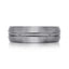 The Molten tantalum men's wedding band with brushed domed design and polished center groove 7mm width