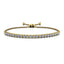 14k yellow gold diamond tennis bracelet adjustable