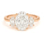 Tree stone oval diamond engagement ring 14k 18k rose gold
