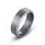 The Stratos titanium wedding ring with brushed center finish and polished beveled edges 7mm width