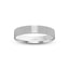 White gold ring brushed flat 3mm with 'IVANOV' branding on a white background