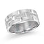 White gold ring with with round diamond pave diamonds on a white background