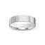 white gold polished flat 5mm ring with 'IVANOV' branding on a white background