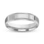Silver wedding band 5mm polished mill-grained with 'IVANOV' engraving on a white background