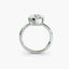 Platinum solitaire bezel set ring with a diamond