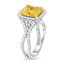 Yellow diamond engagement ring with micro pave 