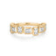 Yellow hold emerald cut lab diamonds wedding band