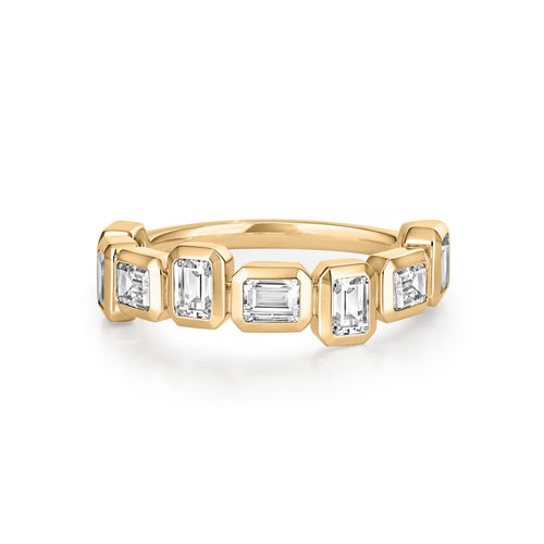 Adore Emerald Cut Lab Diamond Bezel-Set Wedding Band — 2.25 ctw,