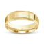 Gold ring polished mill-grained 7mm with 'IVANOV' engraving on a white background
