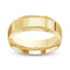 Gold ring polished mill-grained 8mm with 'IVANOV' engraving on a white background