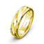 Everlasting Radiance - 14k Gold Men's Wedding Band with Rhombus Design