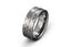 Savant - Tungsten Ring, Brushed Hammered Offset Grooved 8mm