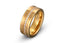 Golden Radiance Tungsten Ring - Yellow Gold with Pave CZ, 8mm Width