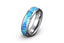 Orion Enchanting Blue Opal Inlay Tungsten Ring