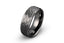The Gunmetal Forge Tungsten Ring Brushed Hammered Finish